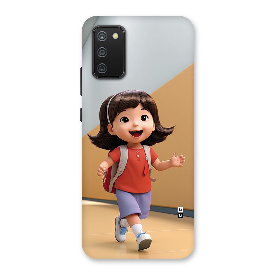 Cute School Girl Back Case for Galaxy F02s
