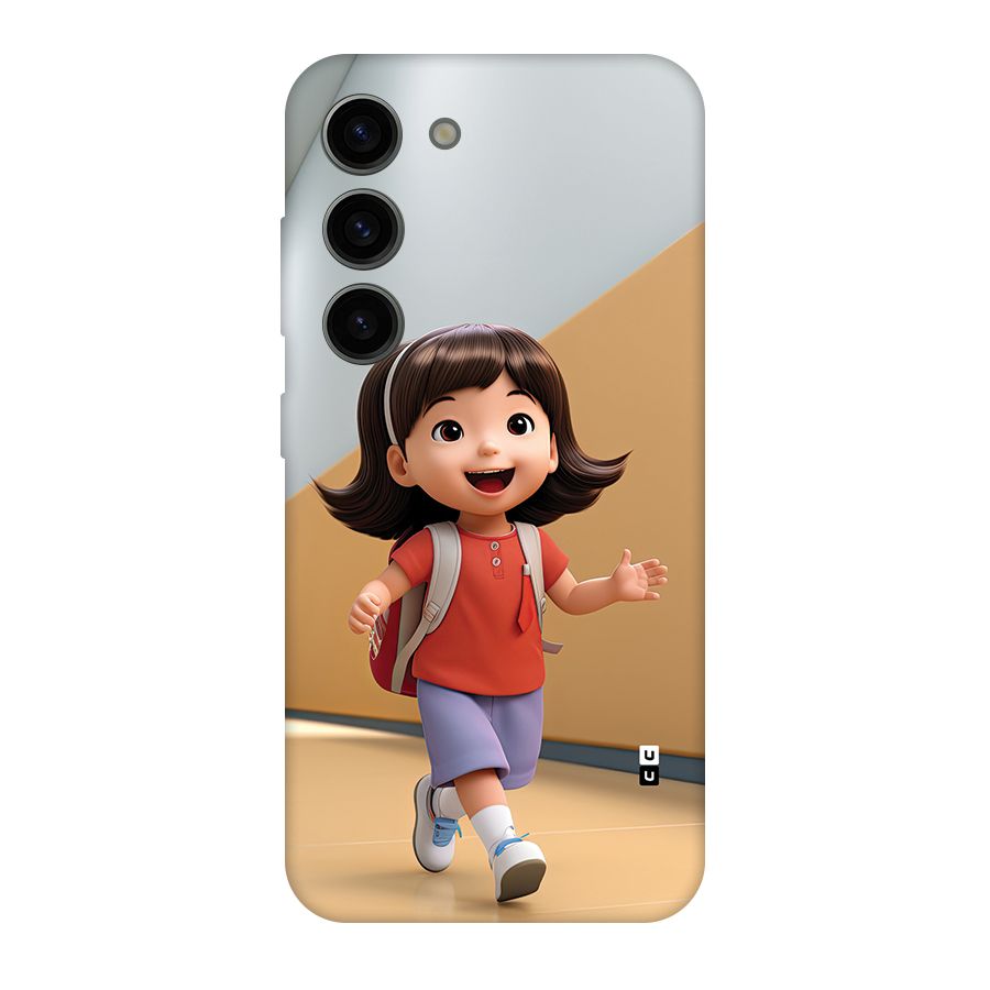 Cute School Girl Back Case for Galaxy S23