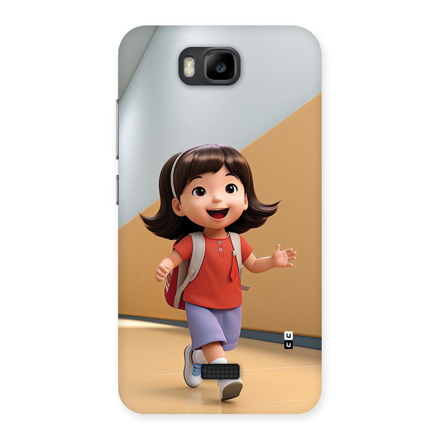 Cute School Girl Back Case for Honor Bee