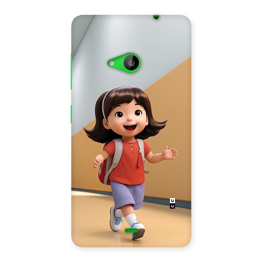 Cute School Girl Back Case for Lumia 535