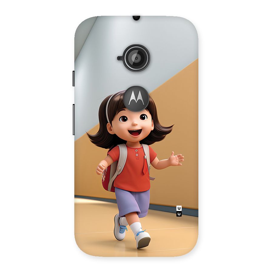 Cute School Girl Back Case for Moto E 2nd Gen