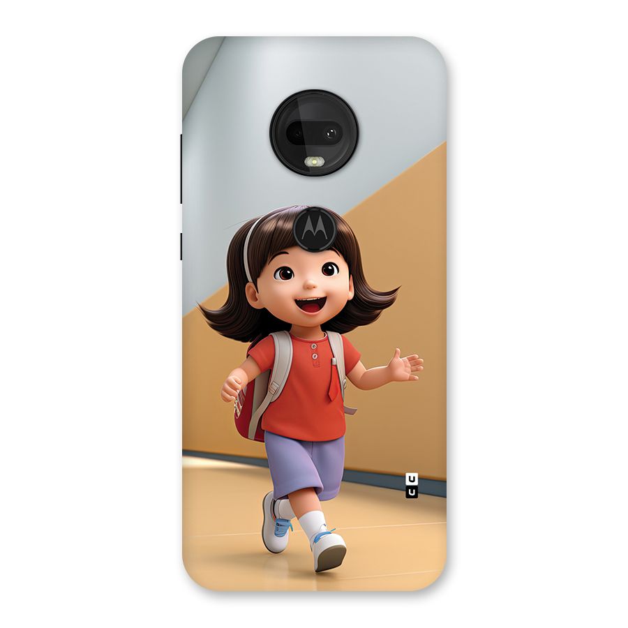 Cute School Girl Back Case for Moto G7