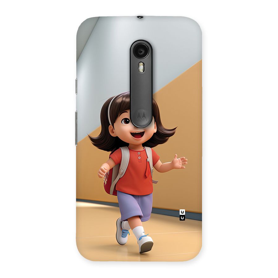 Cute School Girl Back Case for Moto G Turbo