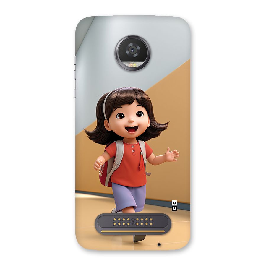 Cute School Girl Back Case for Moto Z2 Play