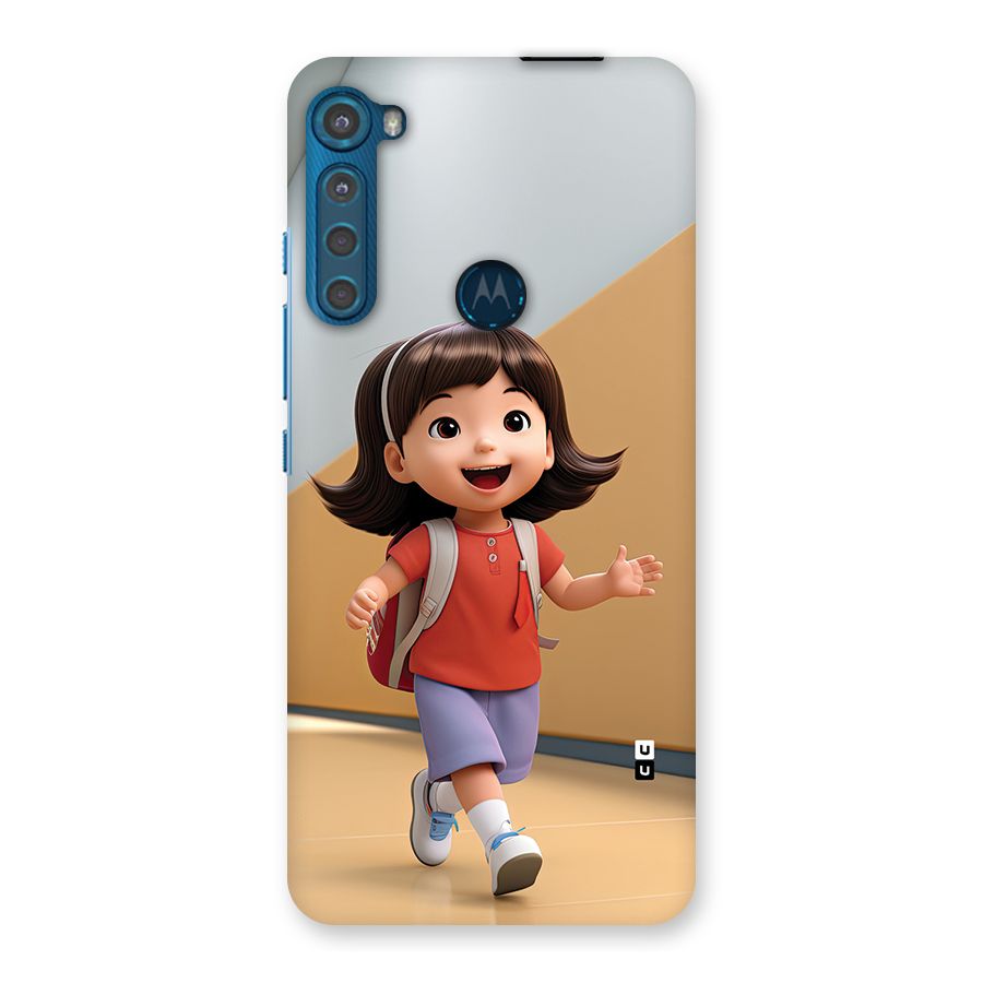 Cute School Girl Back Case for Motorola One Fusion Plus