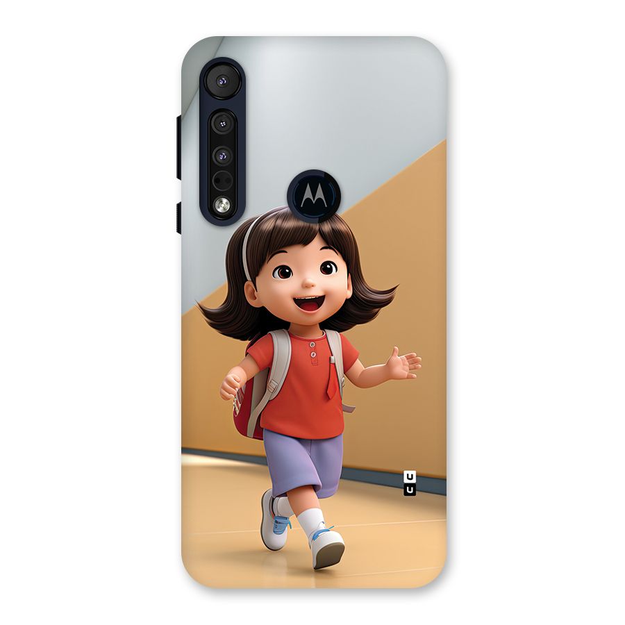 Cute School Girl Back Case for Motorola One Macro