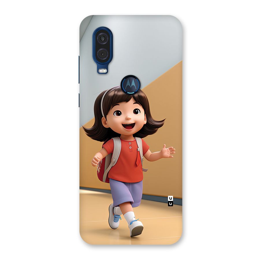 Cute School Girl Back Case for Motorola One Vision
