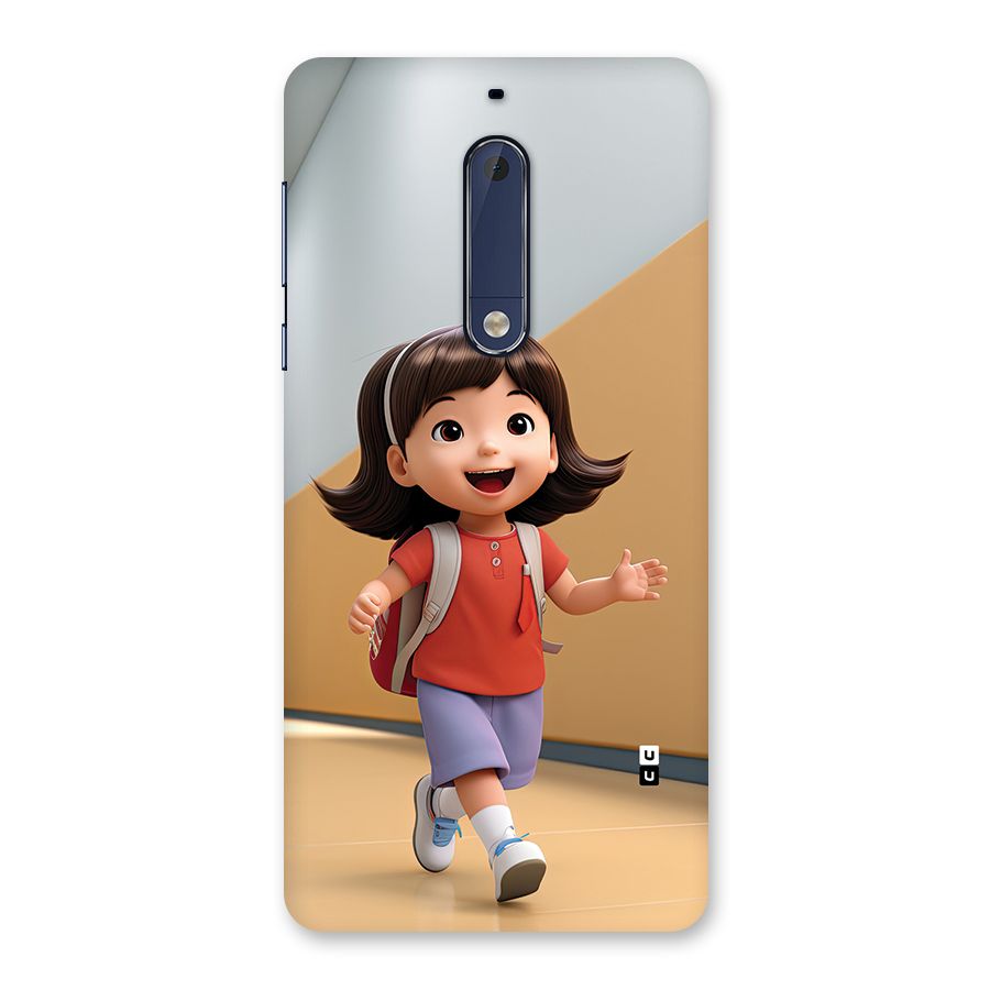 Cute School Girl Back Case for Nokia 5