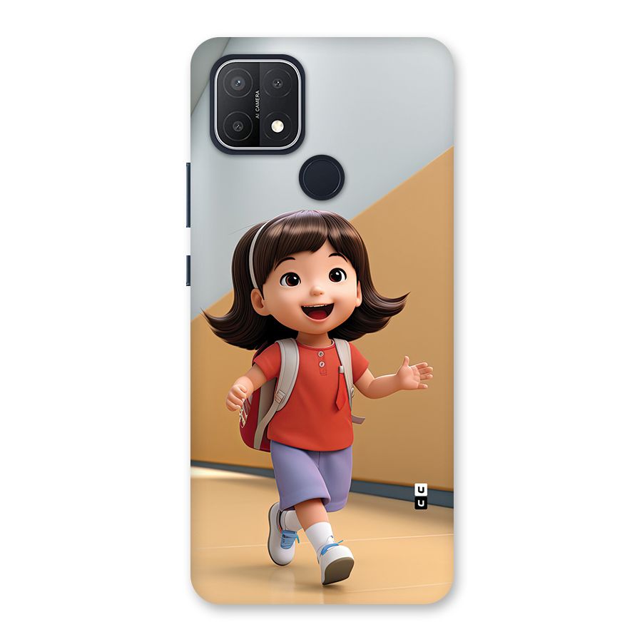 Cute School Girl Back Case for Oppo A15