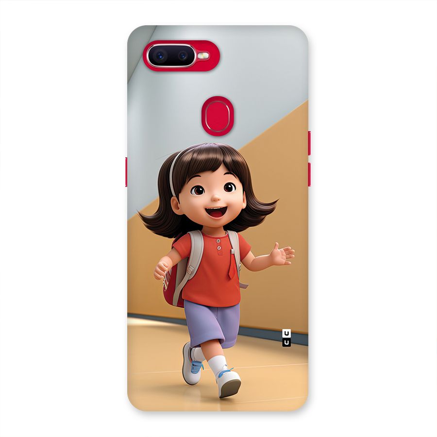 Cute School Girl Back Case for Oppo F9 Pro
