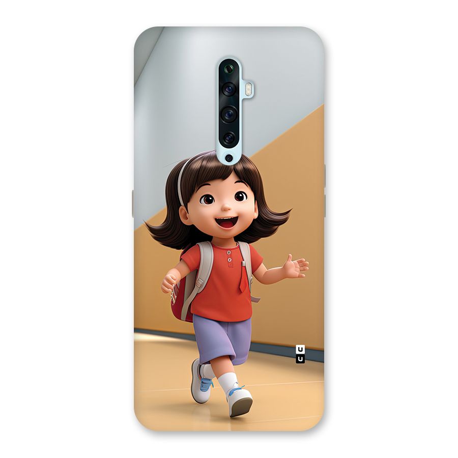 Cute School Girl Back Case for Oppo Reno2 F