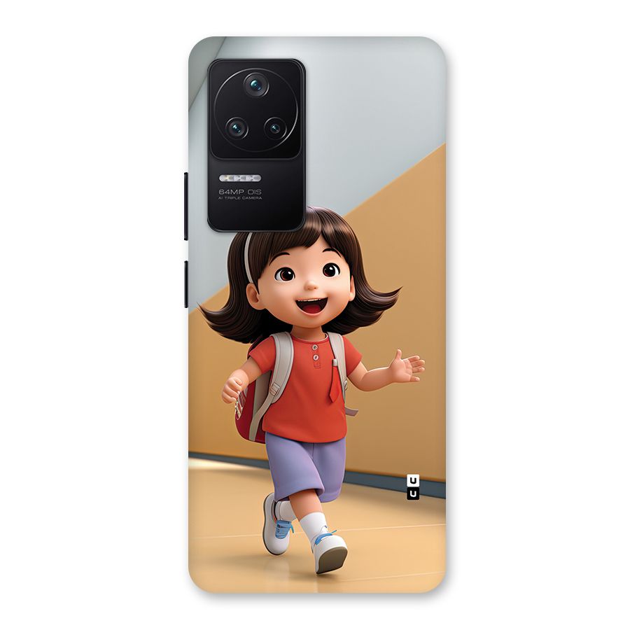 Cute School Girl Back Case for Poco F4 5G