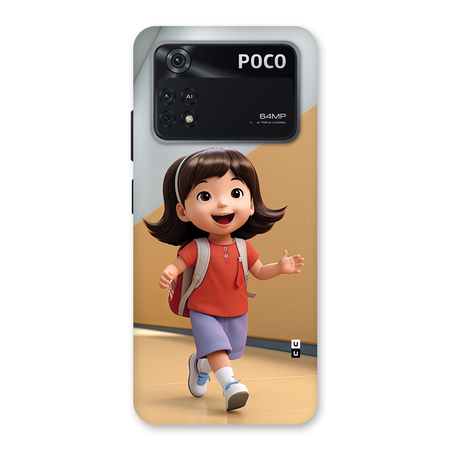 Cute School Girl Back Case for Poco M4 Pro 4G