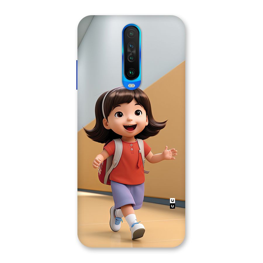 Cute School Girl Back Case for Poco X2