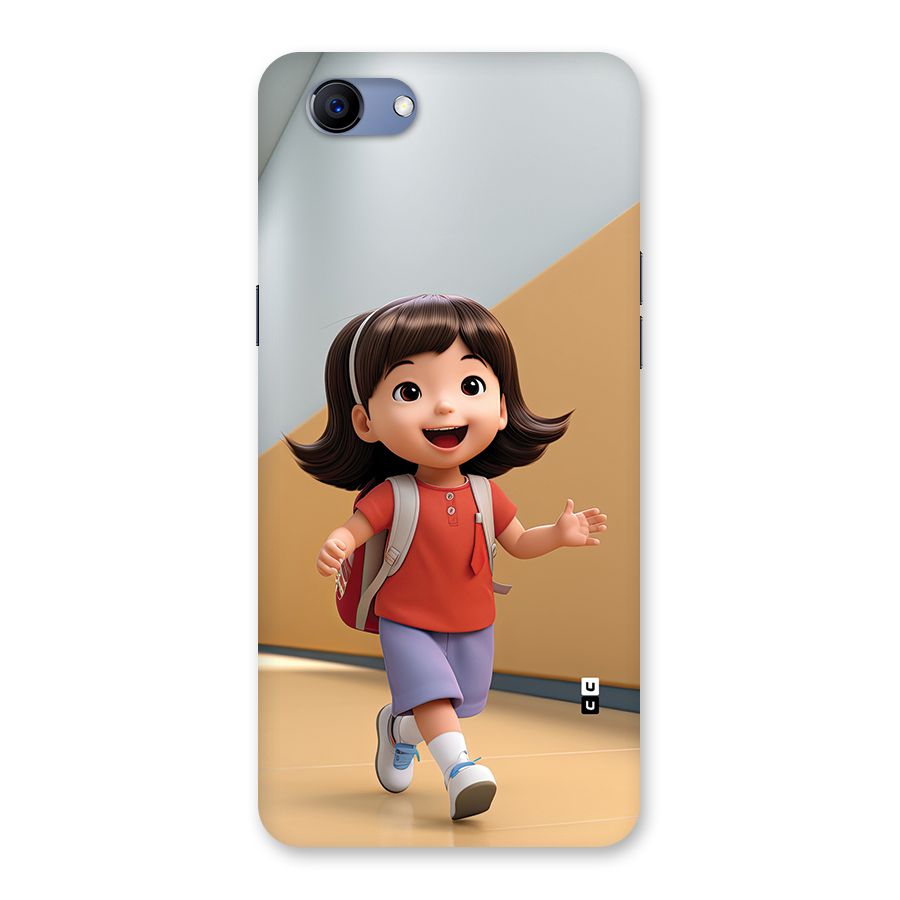 Cute School Girl Back Case for Realme 1