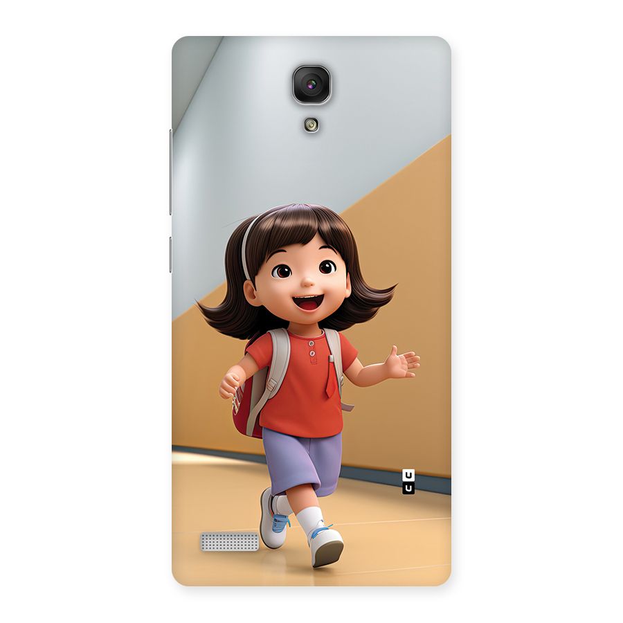 Cute School Girl Back Case for Redmi Note