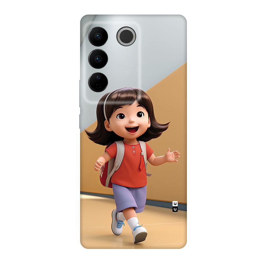 Cute School Girl Back Case for Vivo V27