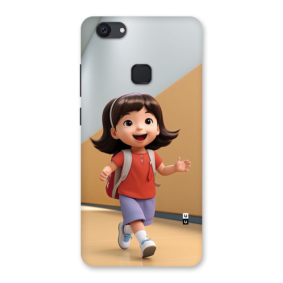 Cute School Girl Back Case for Vivo V7 Plus