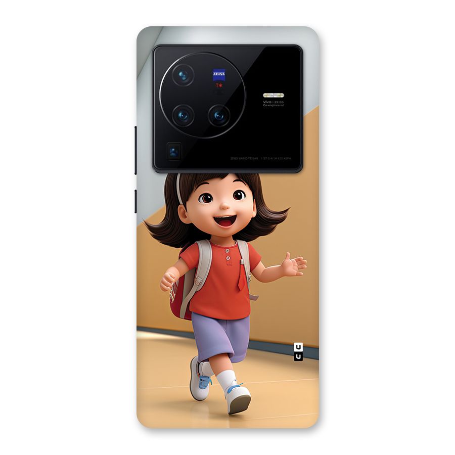 Cute School Girl Back Case for Vivo X80 Pro