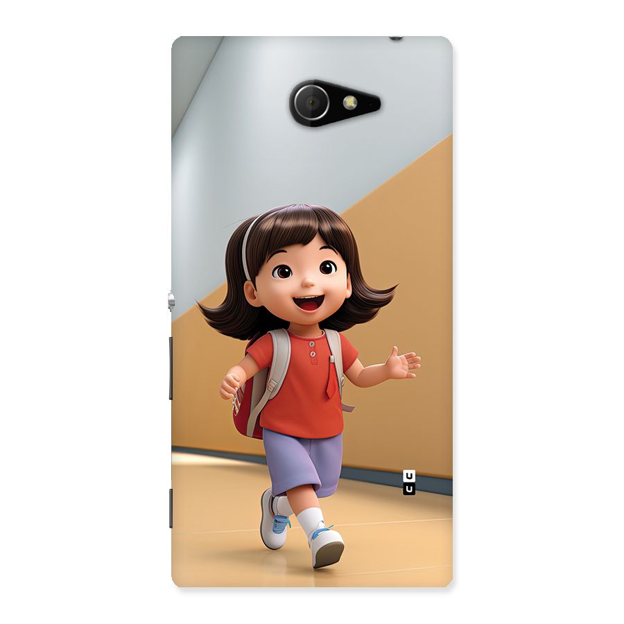 Cute School Girl Back Case for Xperia M2