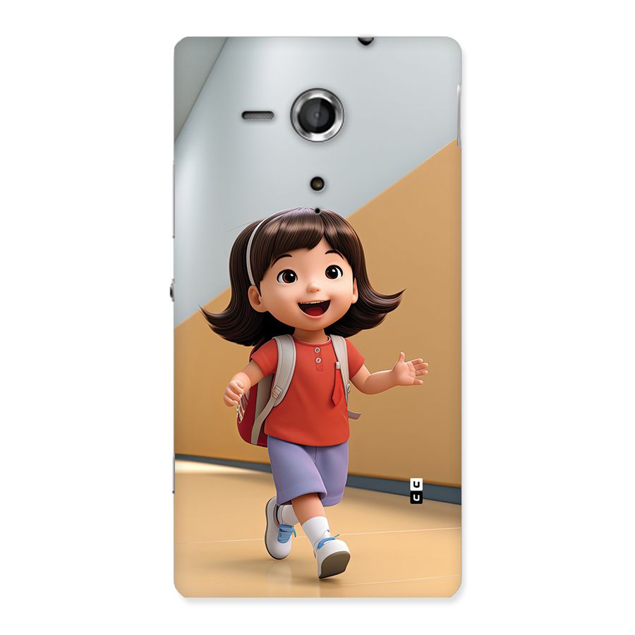 Cute School Girl Back Case for Xperia Sp