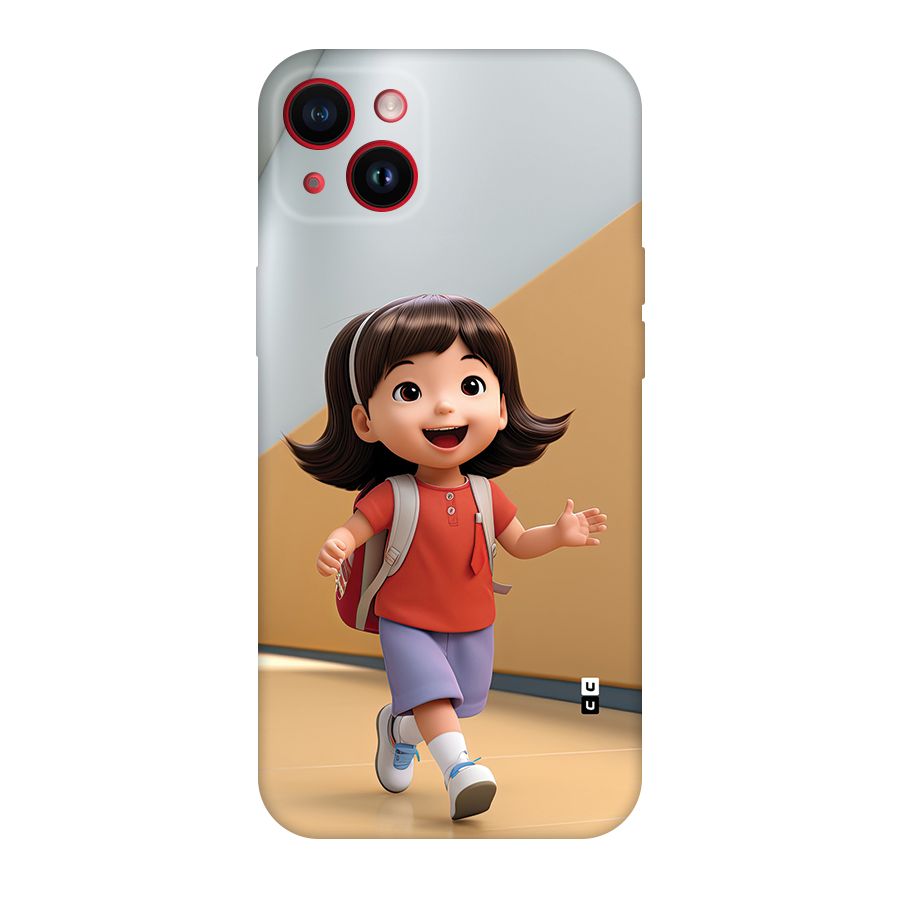 Cute School Girl Back Case for iPhone 14 Plus