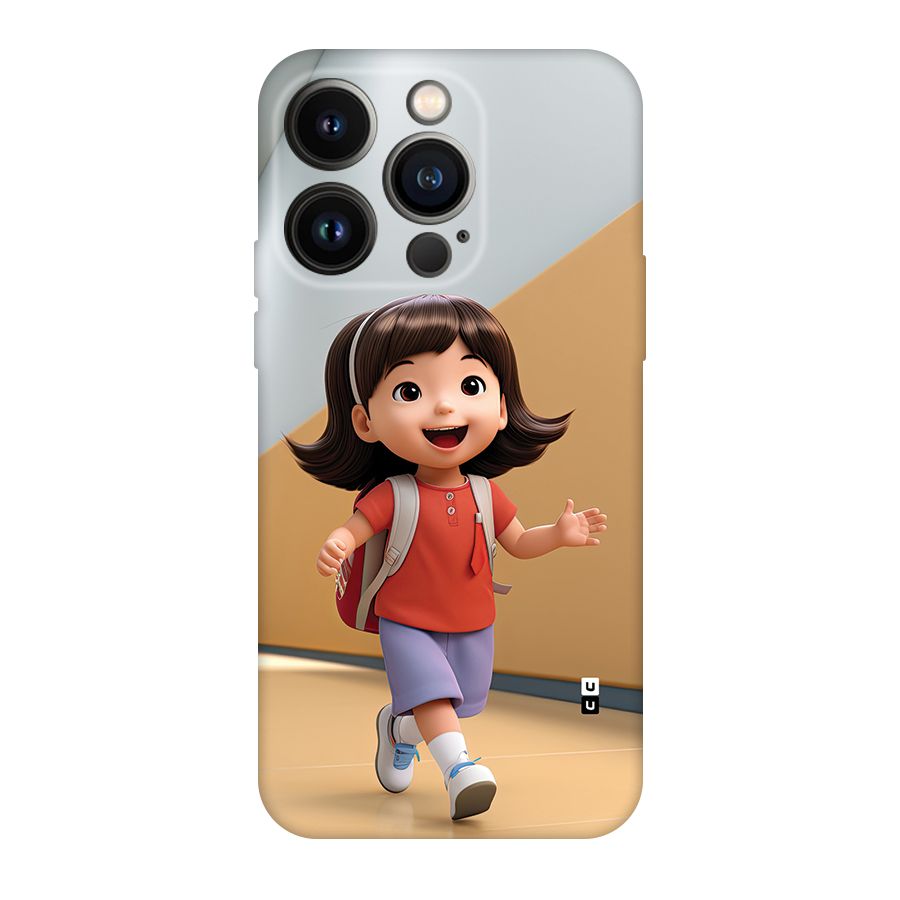 Cute School Girl Back Case for iPhone 14 Pro