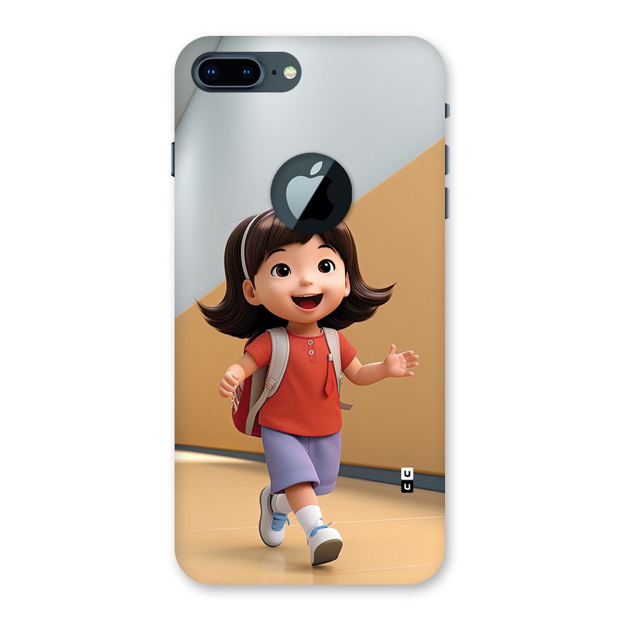 Cute School Girl Back Case for iPhone 7 Plus Logo Cut