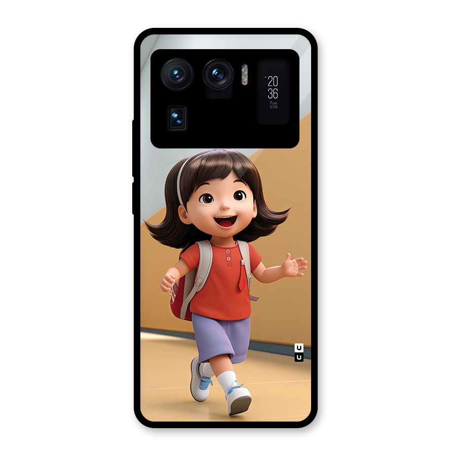 Cute School Girl Glass Back Case for Mi 11 Ultra