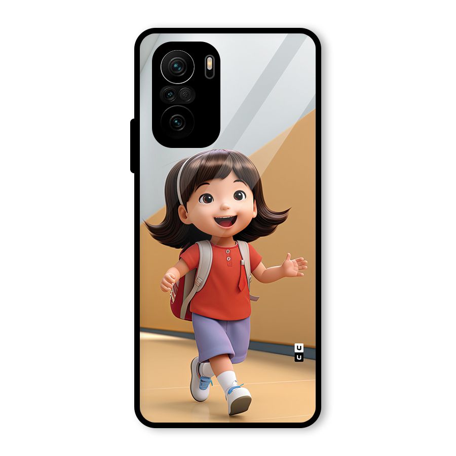 Cute School Girl Glass Back Case for Mi 11x
