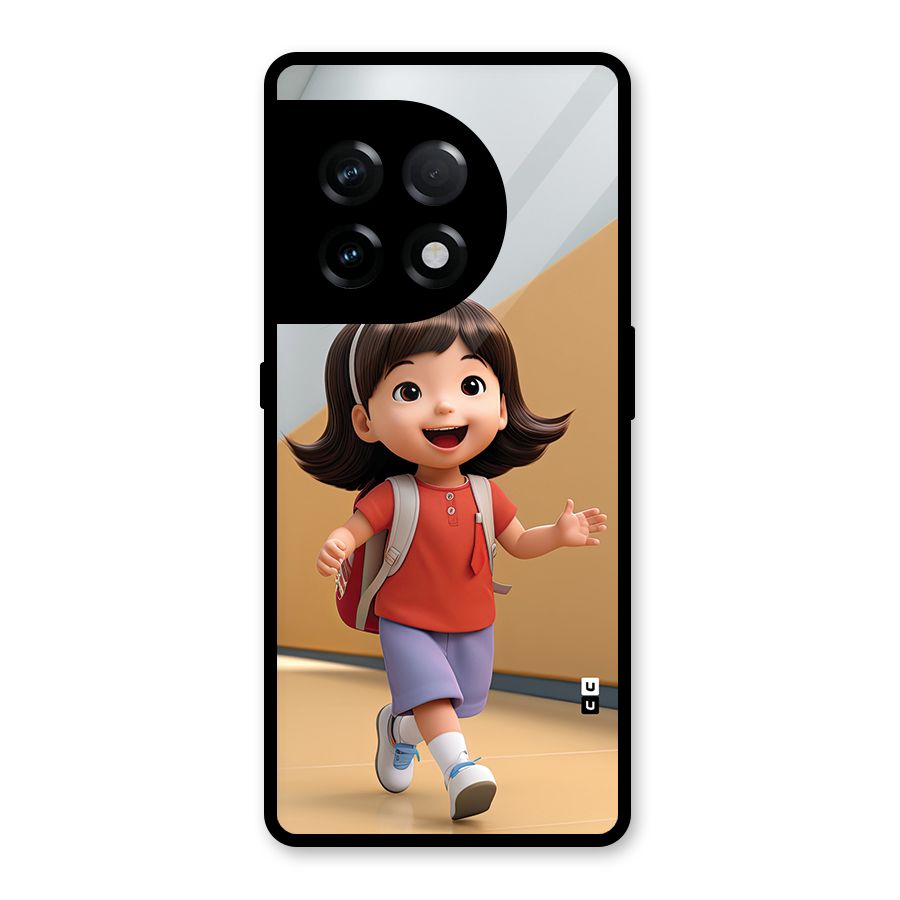Cute School Girl Glass Back Case for OnePlus 11R