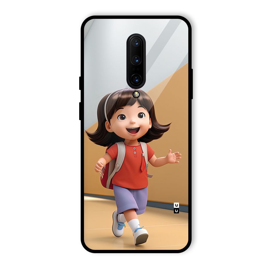 Cute School Girl Glass Back Case for OnePlus 7 Pro