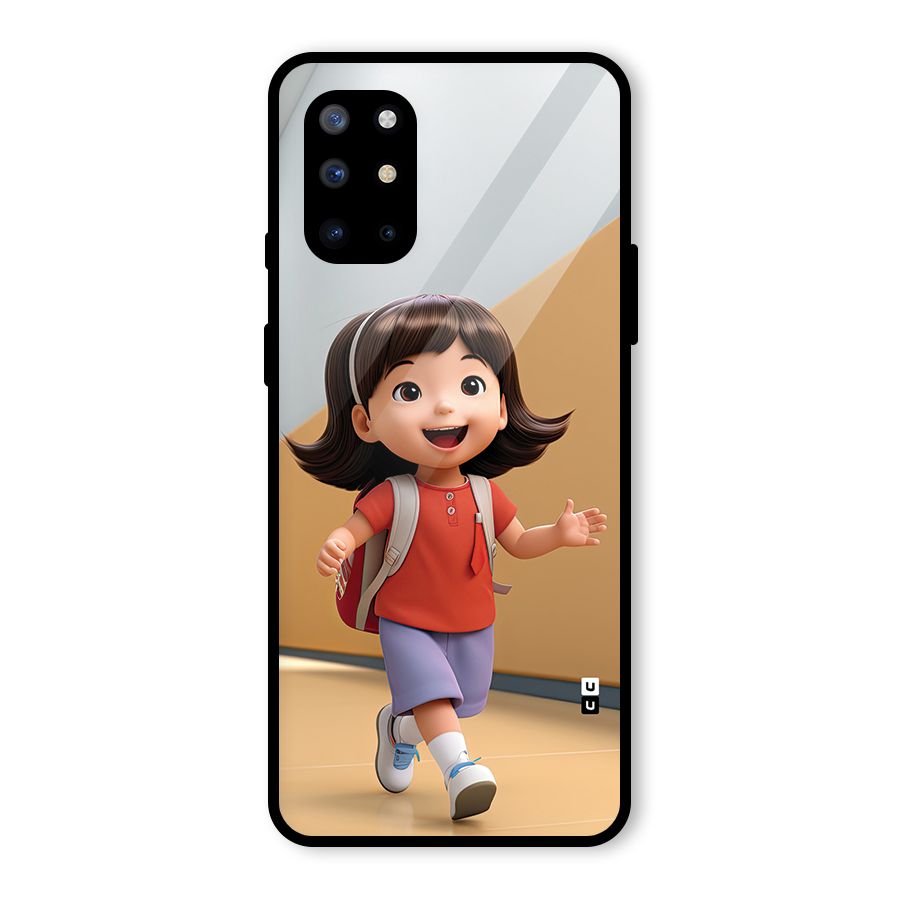 Cute School Girl Glass Back Case for OnePlus 8T