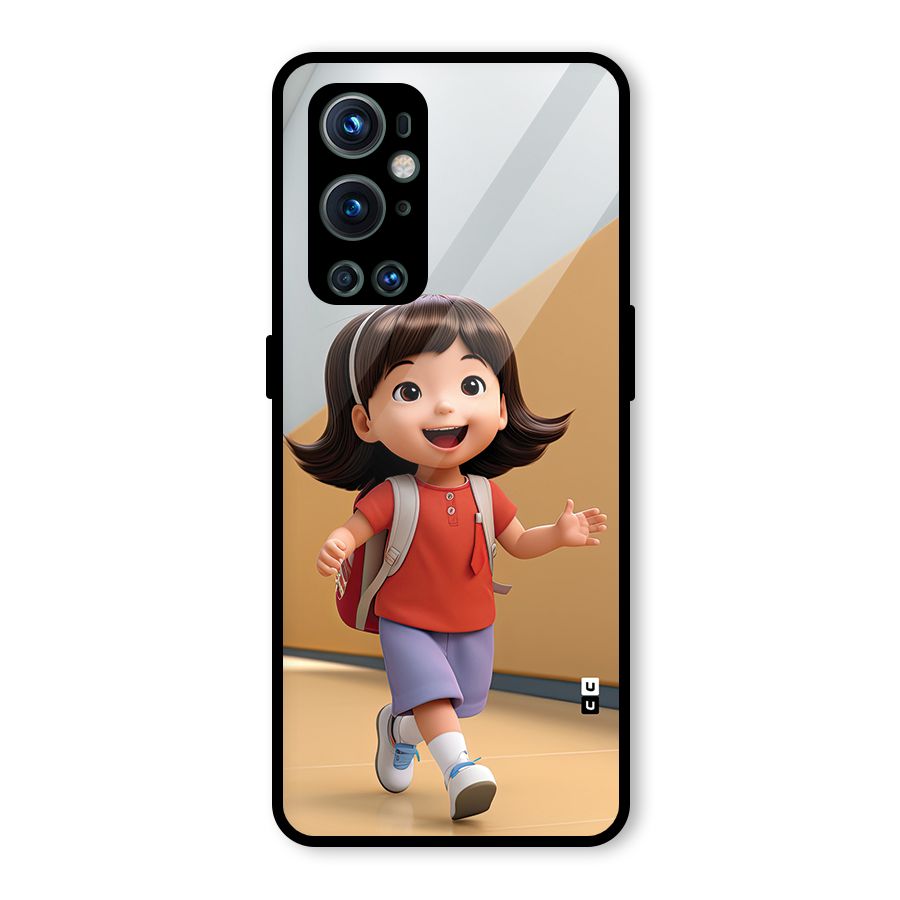 Cute School Girl Glass Back Case for OnePlus 9 Pro