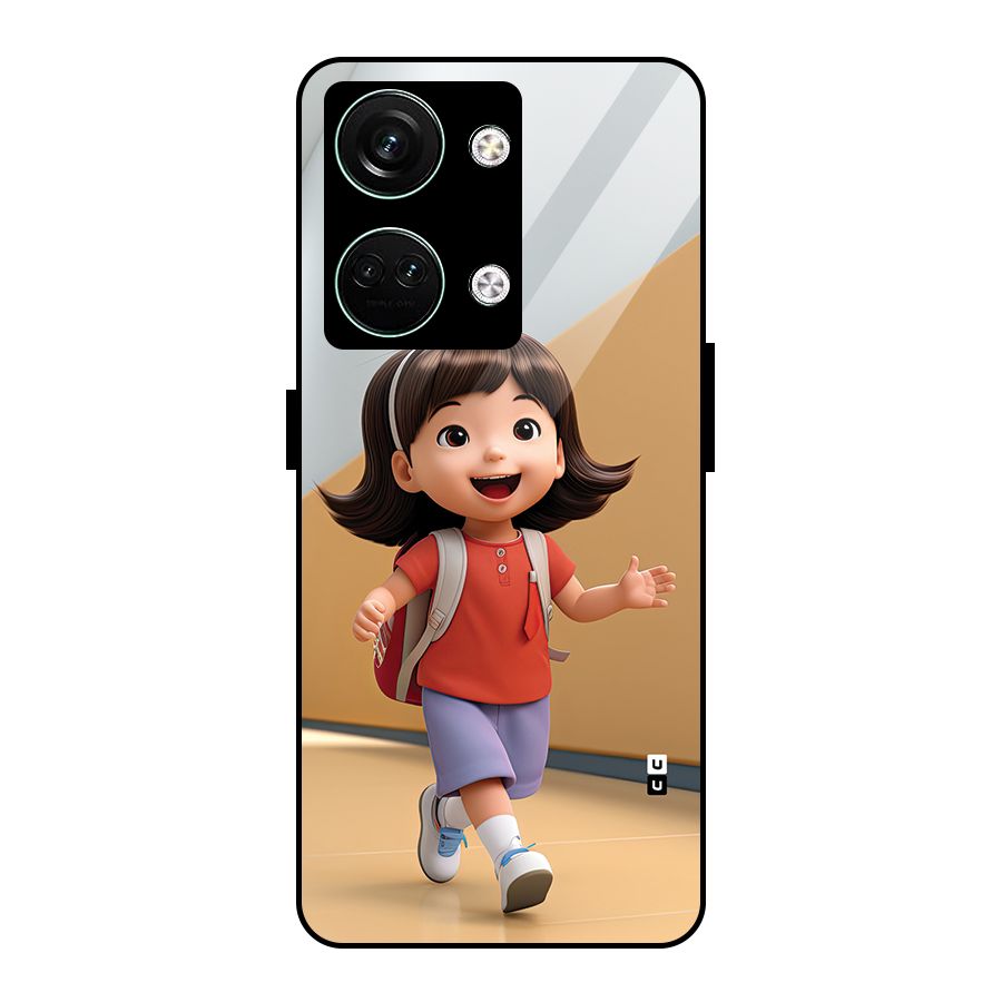 Cute School Girl Glass Back Case for Oneplus Nord 3