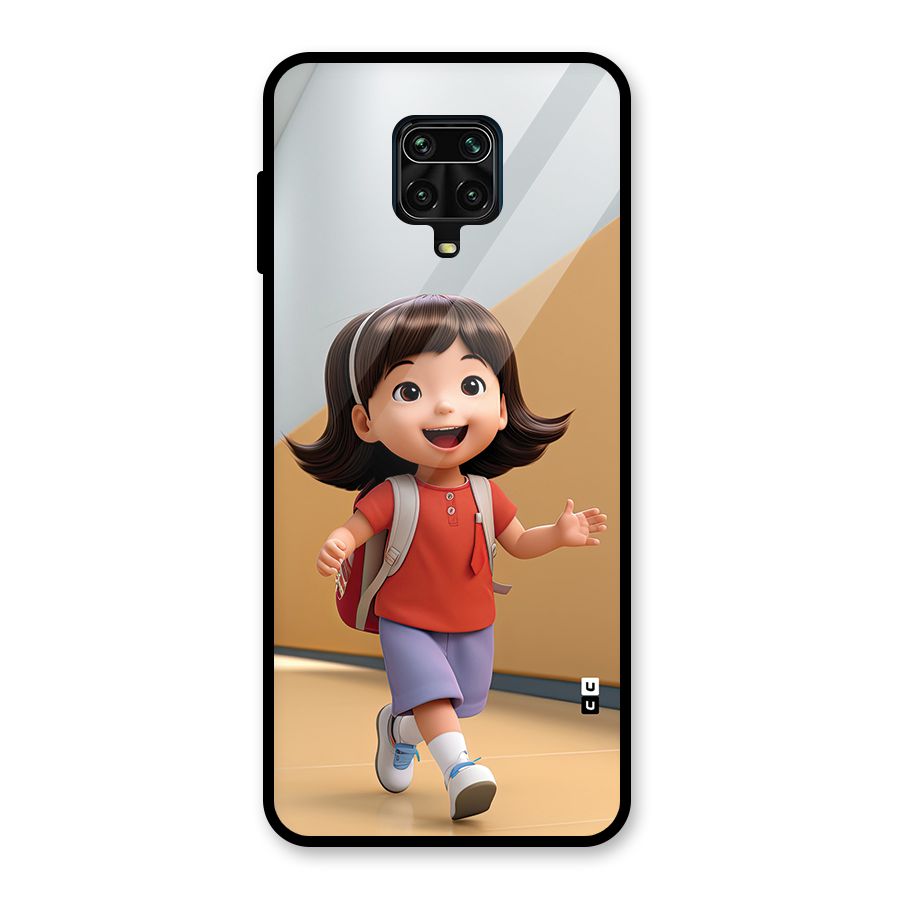 Cute School Girl Glass Back Case for Poco M2 Pro