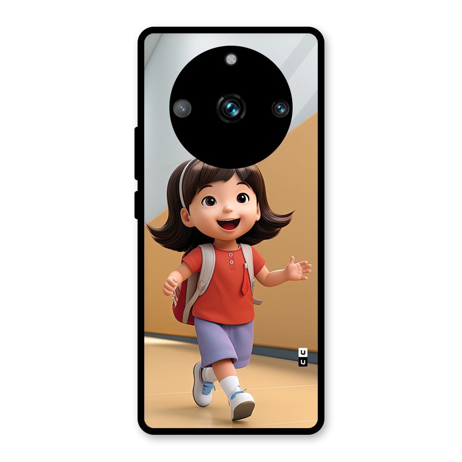 Cute School Girl Glass Back Case for Realme 11 Pro Plus