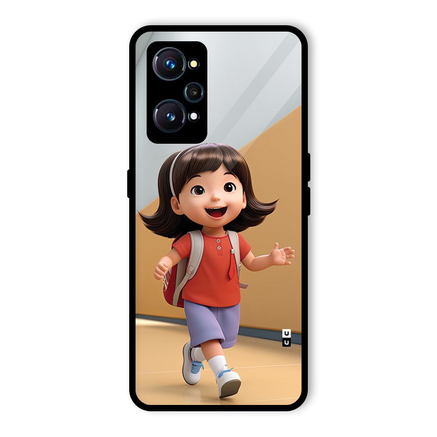 Cute School Girl Glass Back Case for Realme GT Neo2