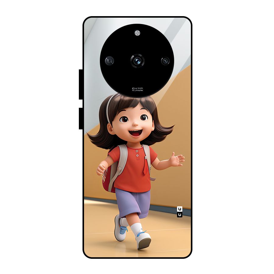Cute School Girl Glass Back Case for Realme Narzo 60 5G