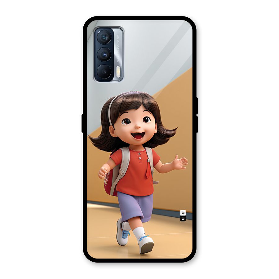 Cute School Girl Glass Back Case for Realme X7