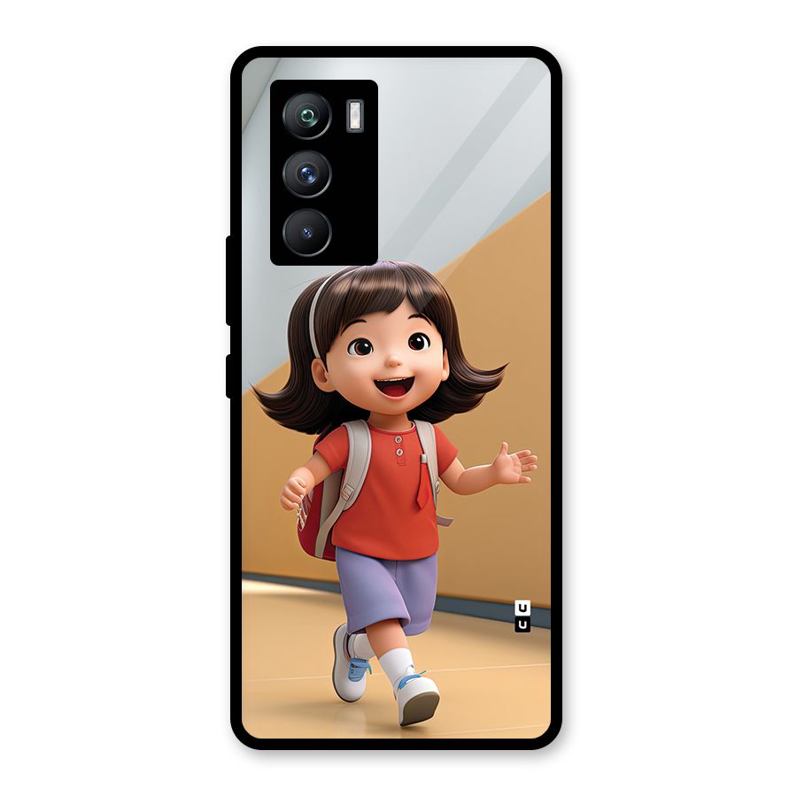 Cute School Girl Glass Back Case for Vivo iQOO 9 SE
