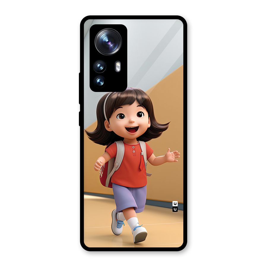 Cute School Girl Glass Back Case for Xiaomi 12 Pro