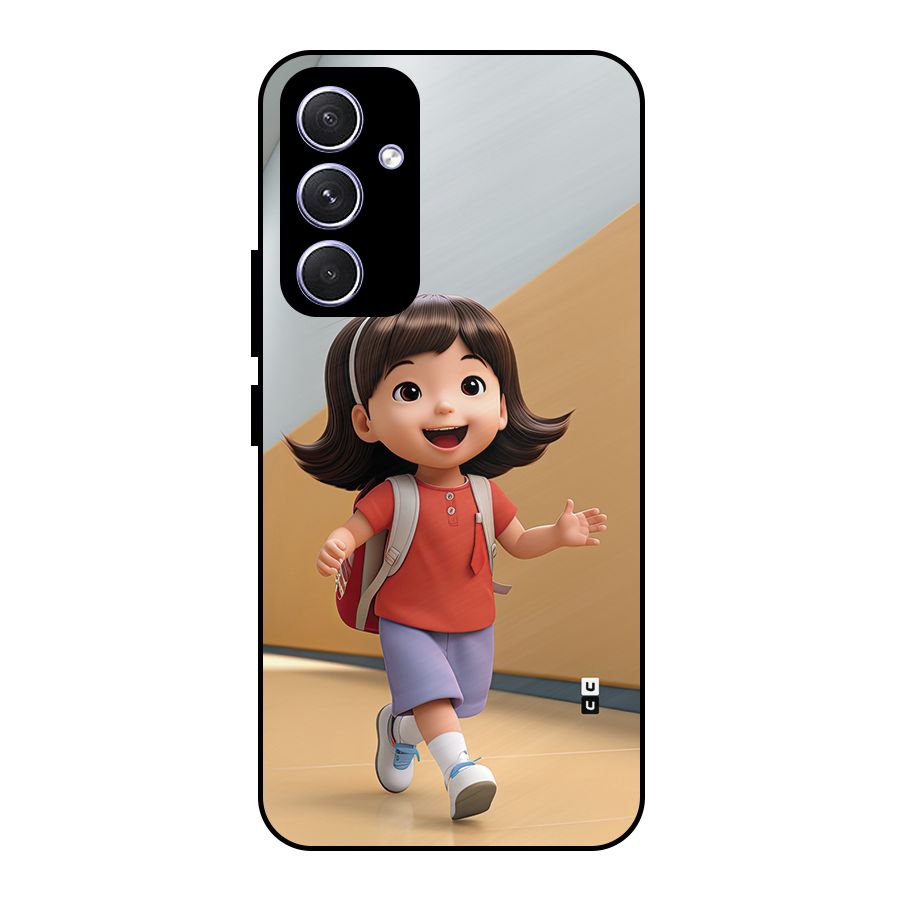 Cute School Girl Metal Back Case for Galaxy A54
