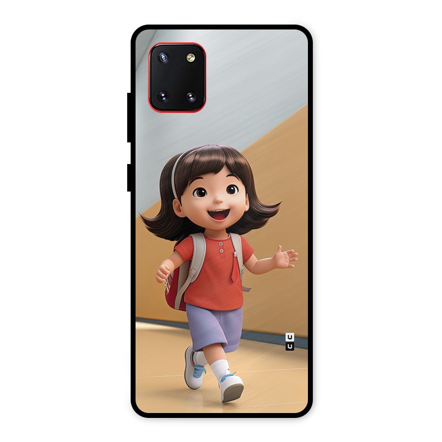 Cute School Girl Metal Back Case for Galaxy Note 10 Lite