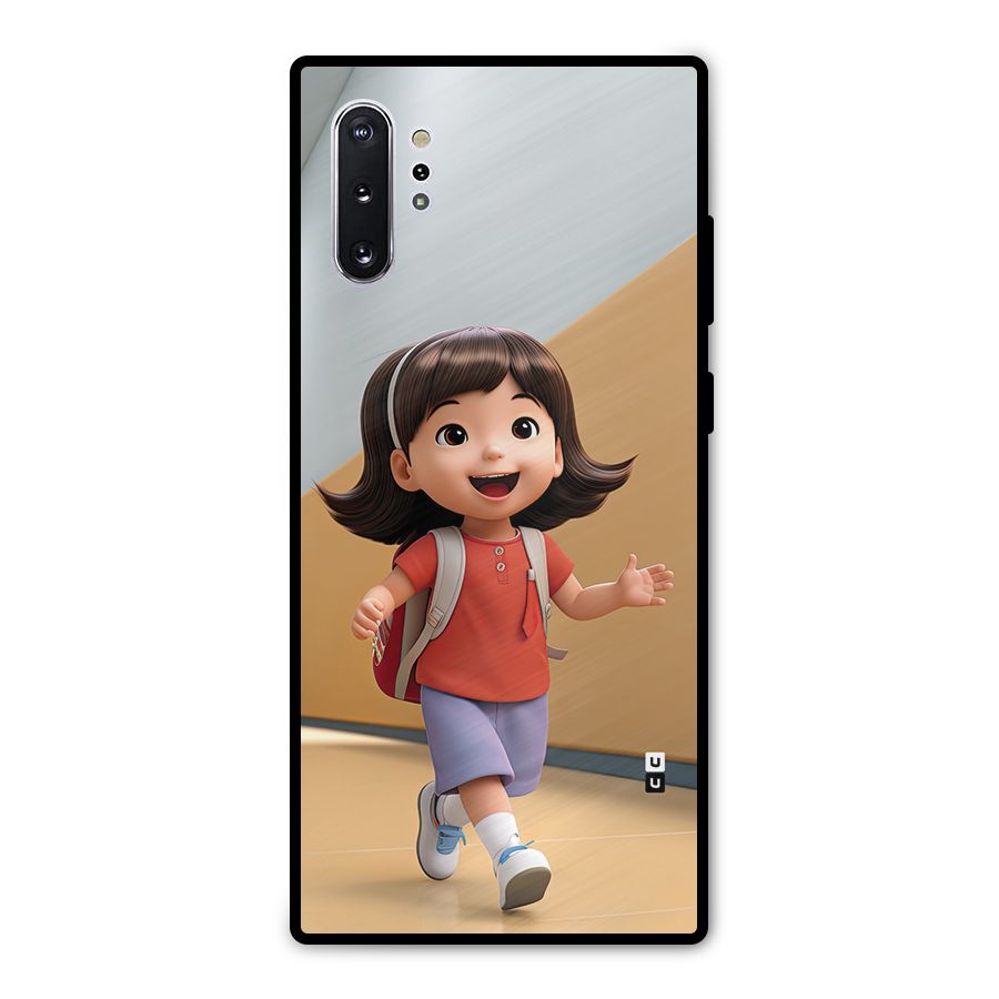 Cute School Girl Metal Back Case for Galaxy Note 10 Plus