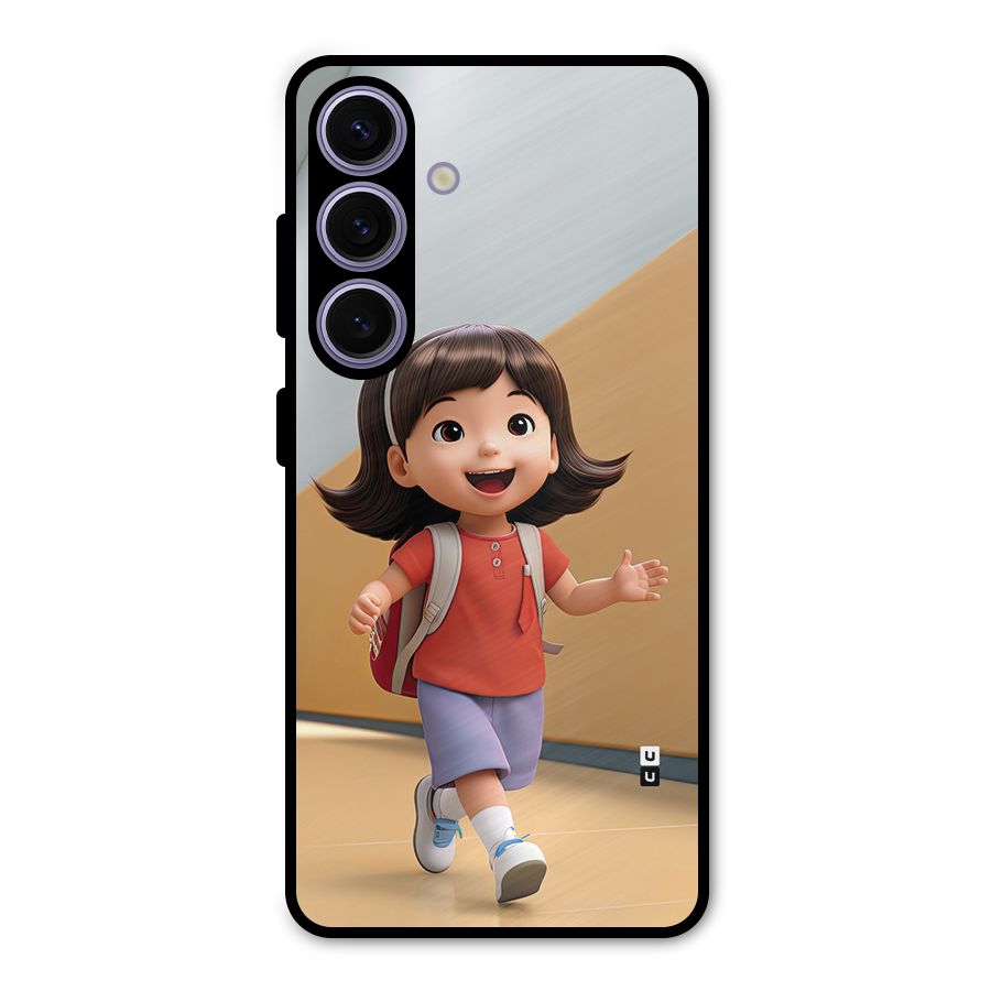 Cute School Girl Metal Back Case for Galaxy S24