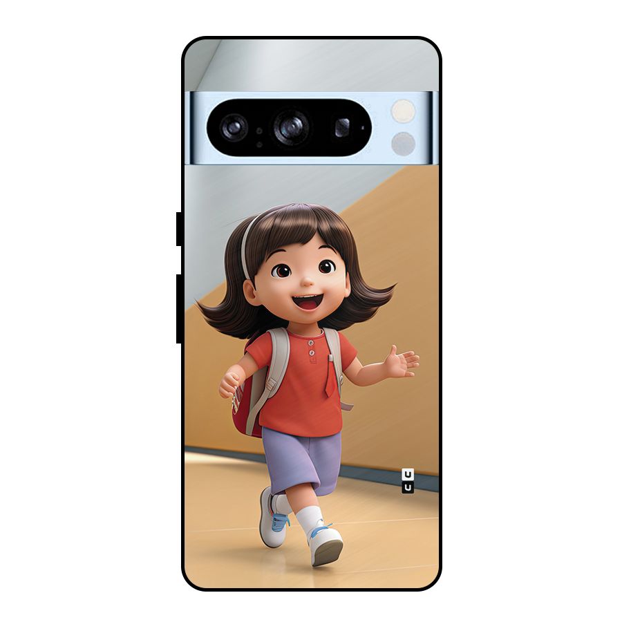 Cute School Girl Metal Back Case for Google Pixel 8 Pro