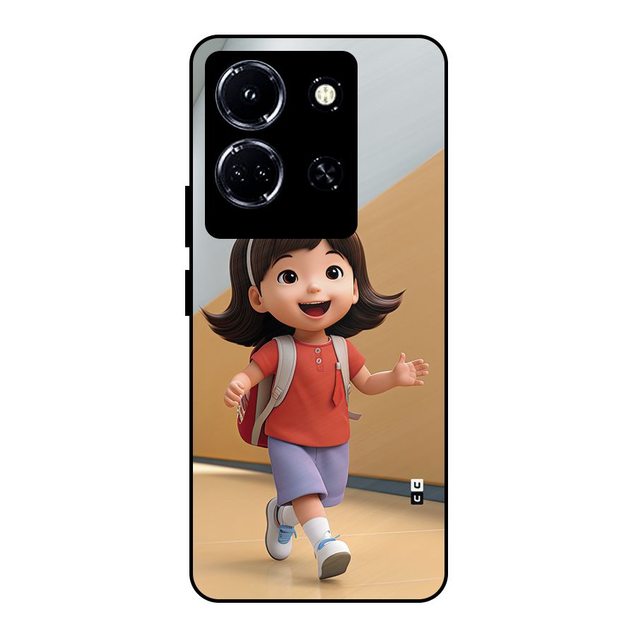 Cute School Girl Metal Back Case for Infinix Note 30 5G