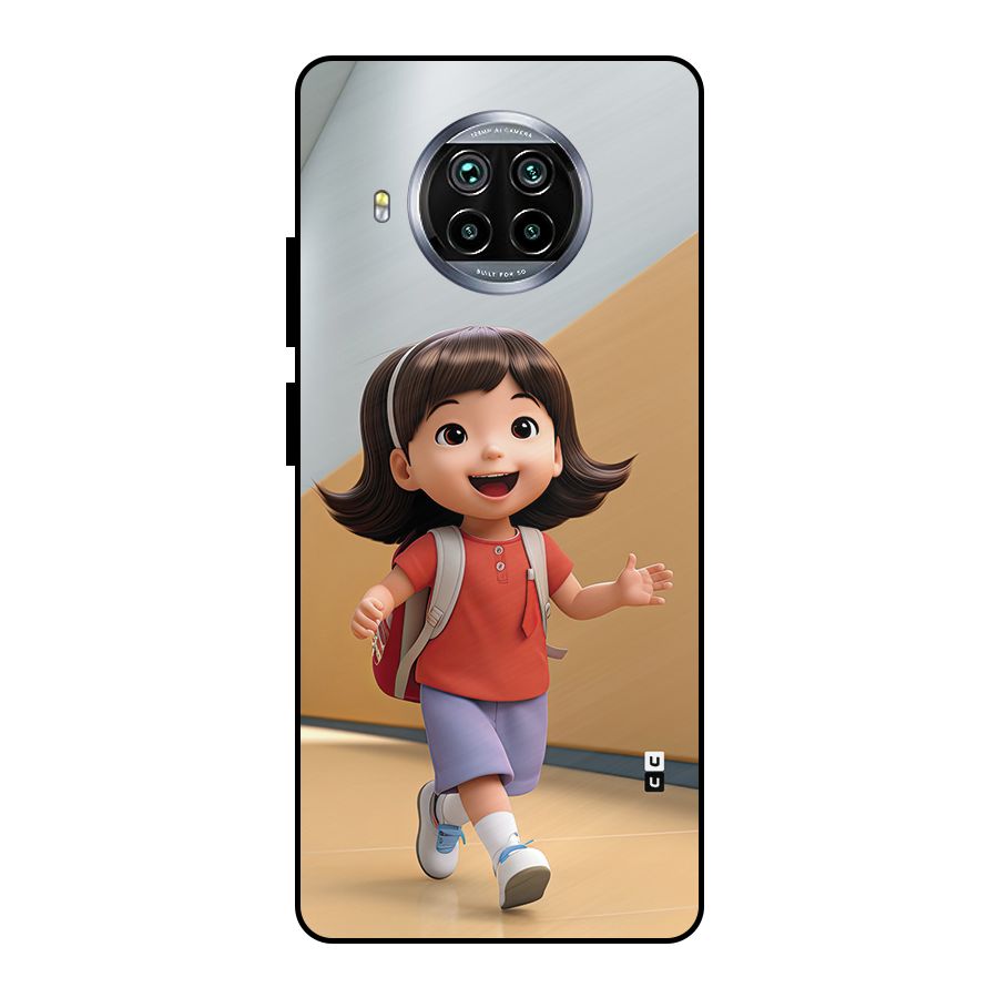 Cute School Girl Metal Back Case for Mi 10i