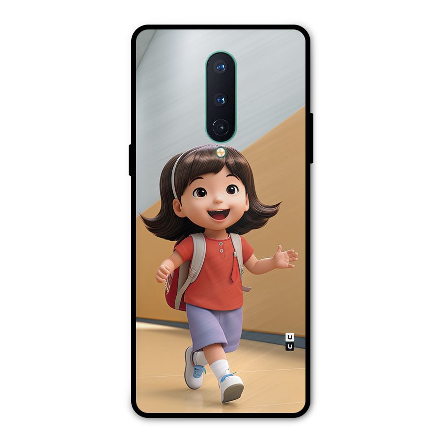 Cute School Girl Metal Back Case for OnePlus 8